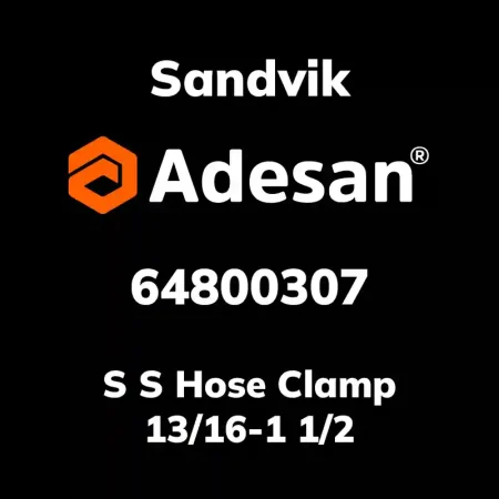 S S Hose Clamp 13/16-1 1/2 64800307