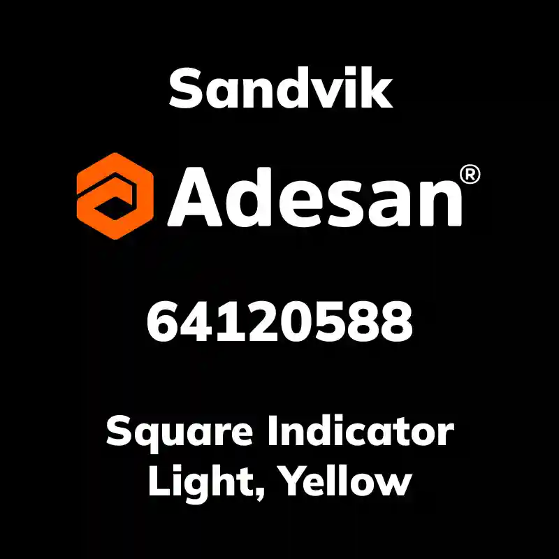 SANDVIK30SX-1962 Square Indicator Light, Yellow 64120588