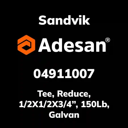 Tee, Reduce, 1/2X1/2X3/4", 150Lb, Galvan 04911007
