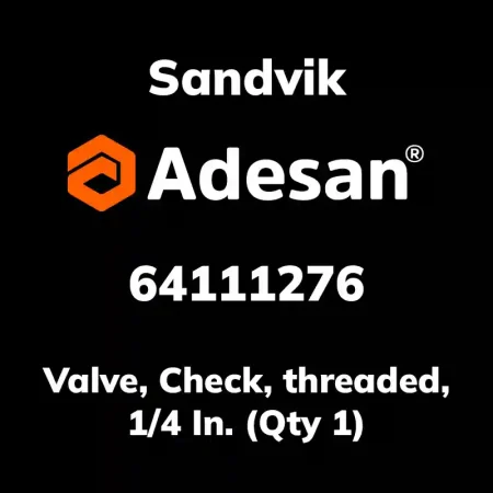 Valve, Check, Threaded, 1/4 In. (Qty 1) 64111276