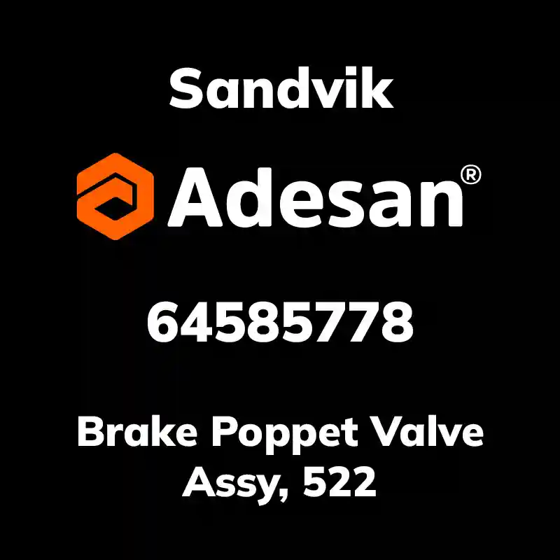 SANDVIK30SX-294 Brake Poppet Valve Assy, 522 64585778