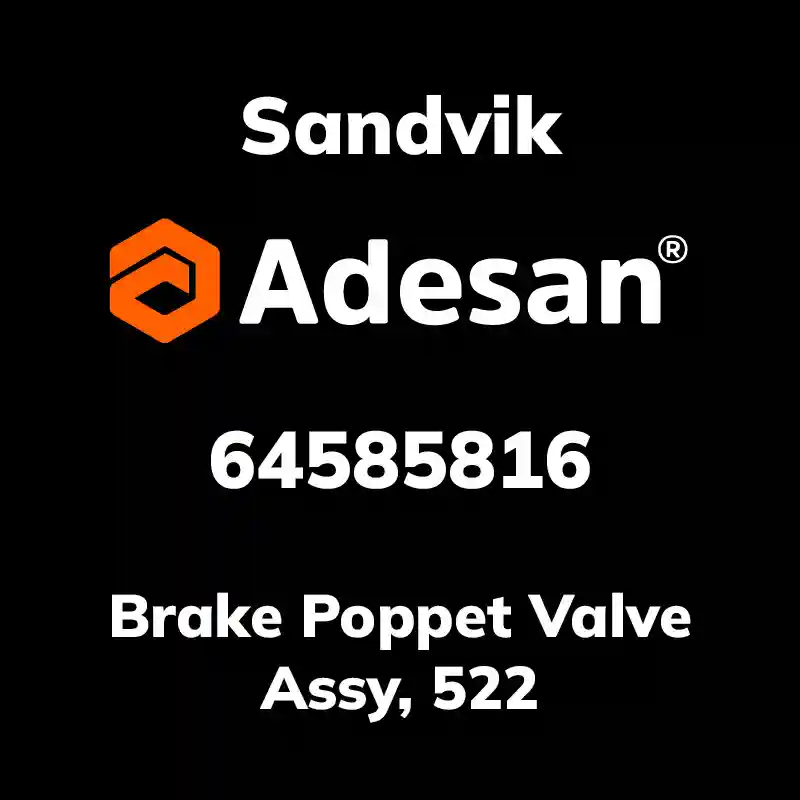 SANDVIK30SX-295 Brake Poppet Valve Assy, 522 64585816
