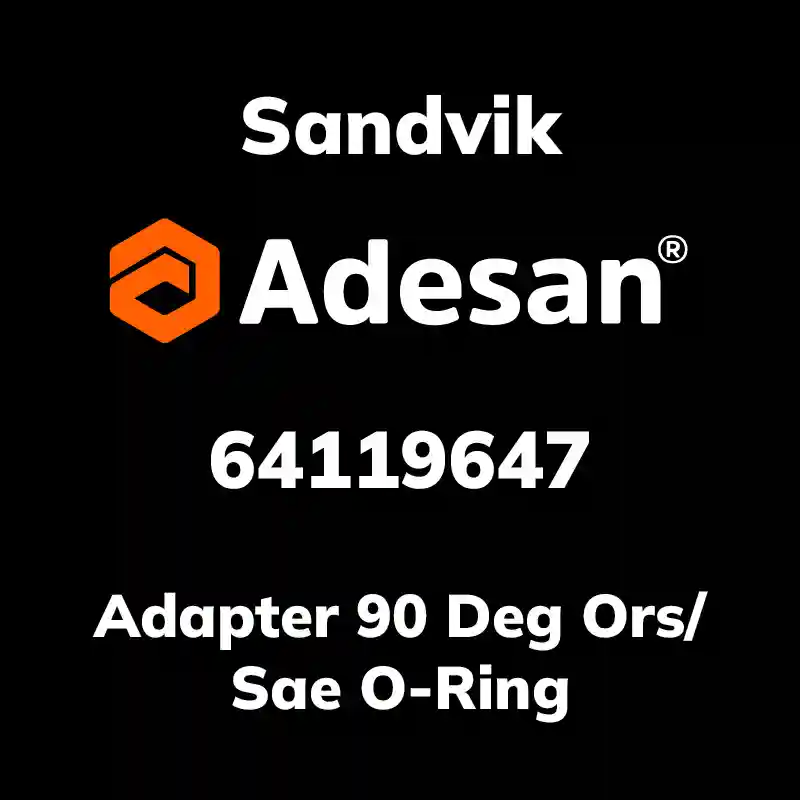 SANDVIK30SX-72 Adapter 90 Deg Ors/Sae O-Ring 64119647